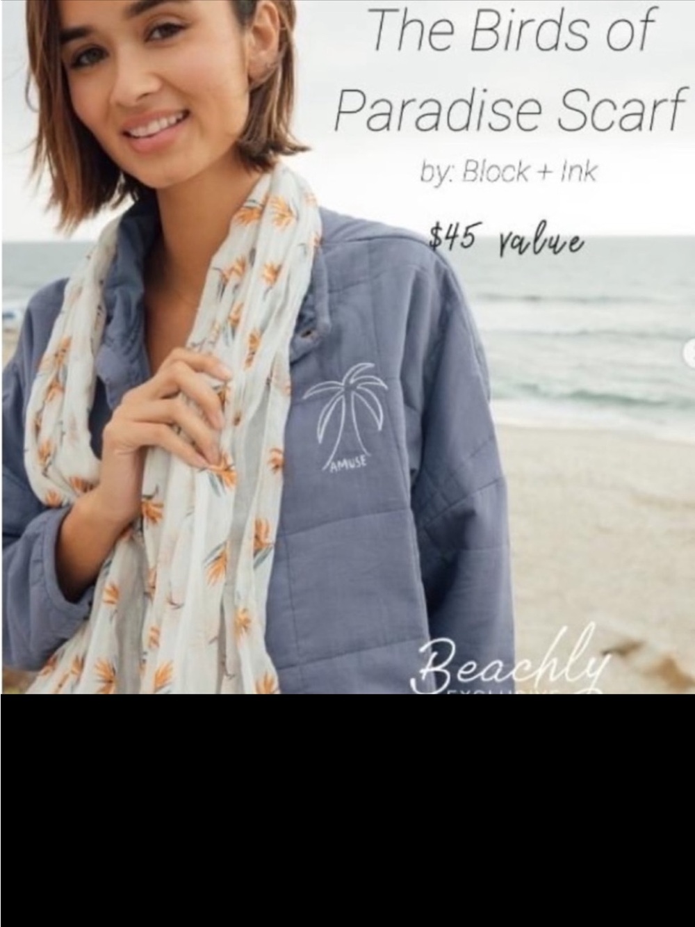 Beachly scarf. New. Smoke free home